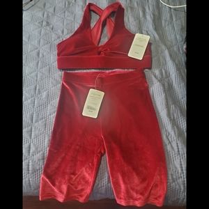 Fabletics Sports Bra and Bike Shorts NWT